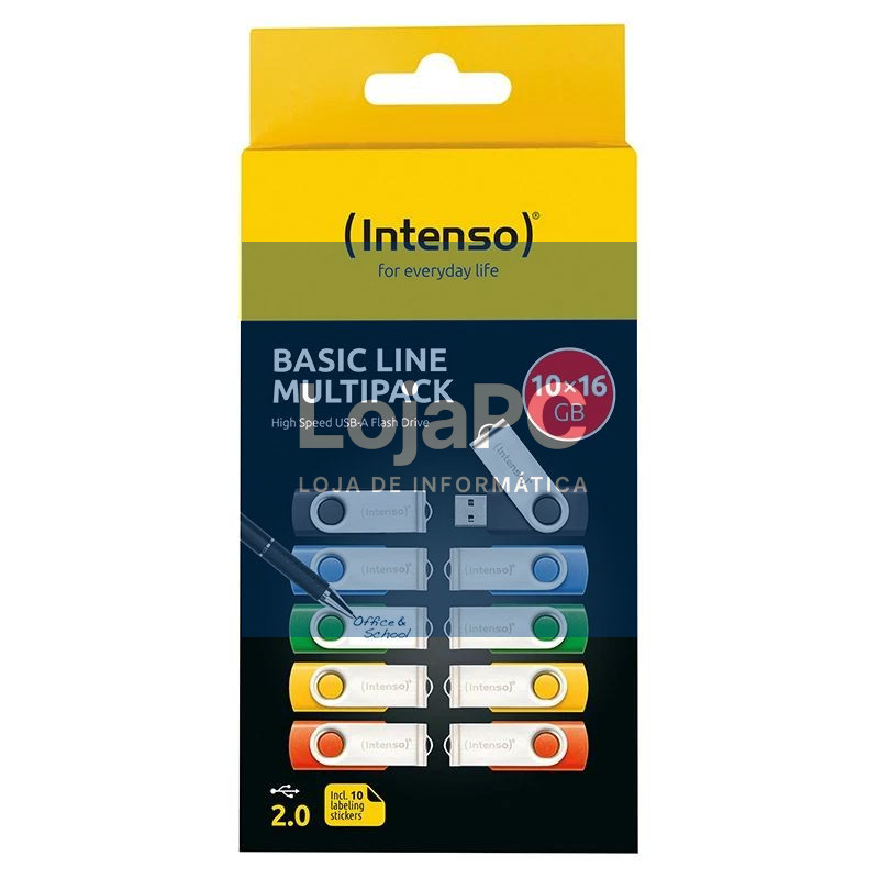 Intenso Basic Line Multipack Lápiz USB2.0 16GB 10u — imagem 3