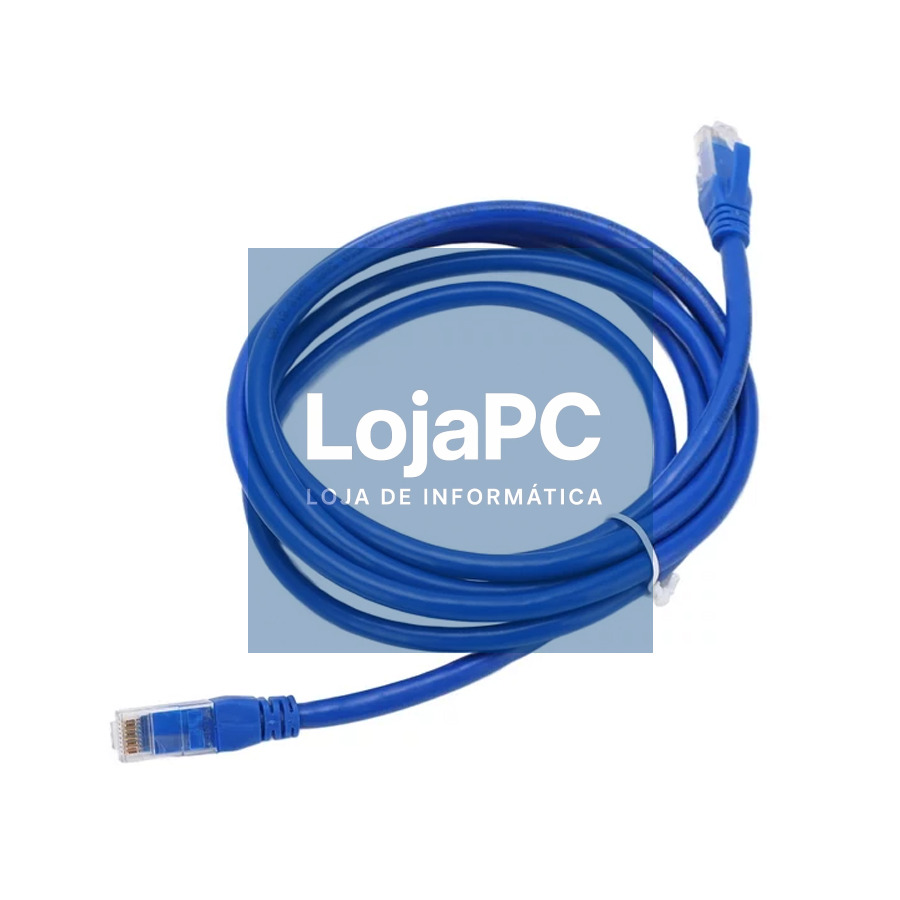 Chicote UTP RJ45 Cat6 2.00m Azul
