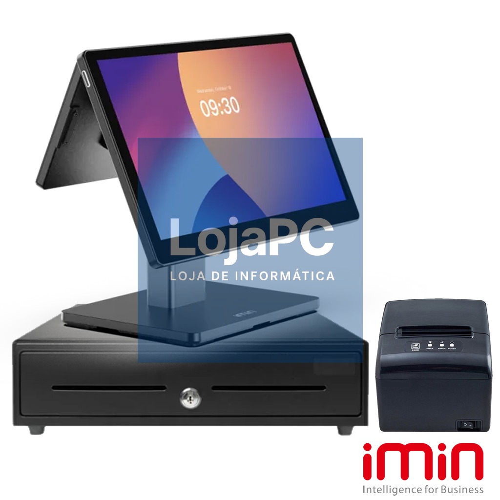 Pack - Imin Swan 2 - CPU A55 / 4GB  RAM / Flash 64GB / Touch 15.6" / Display 10.1" / Android 13 / Impressora S260M / Gaveta C410F