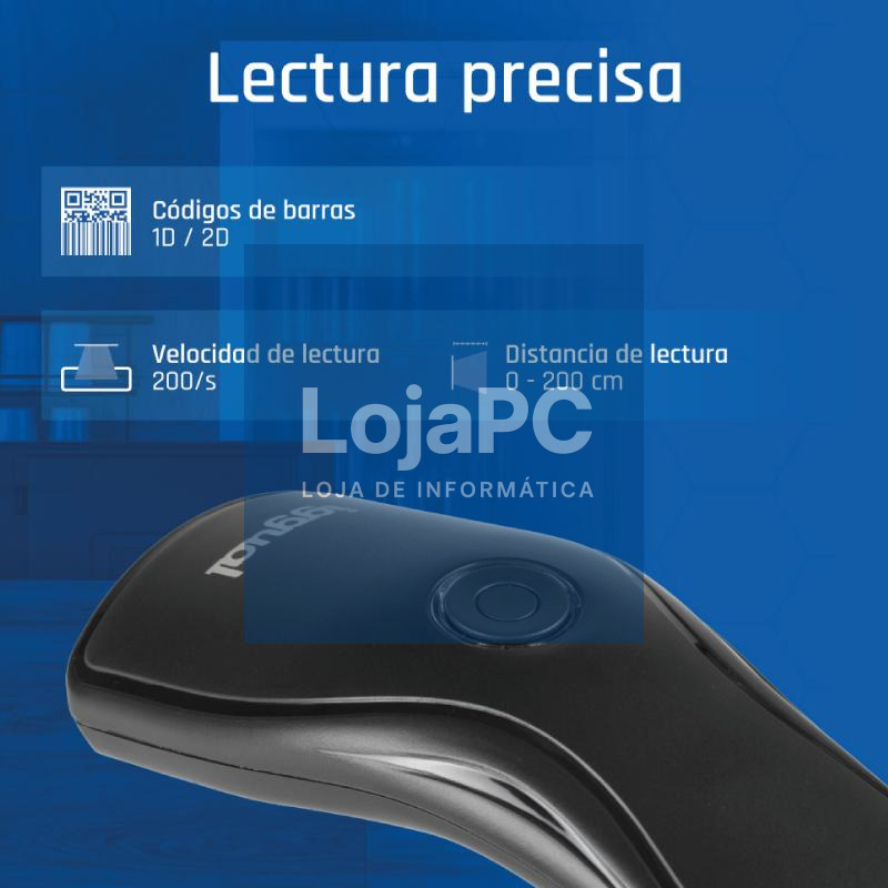 iggual Lector código barras 2D USB botón soporte — imagem 2