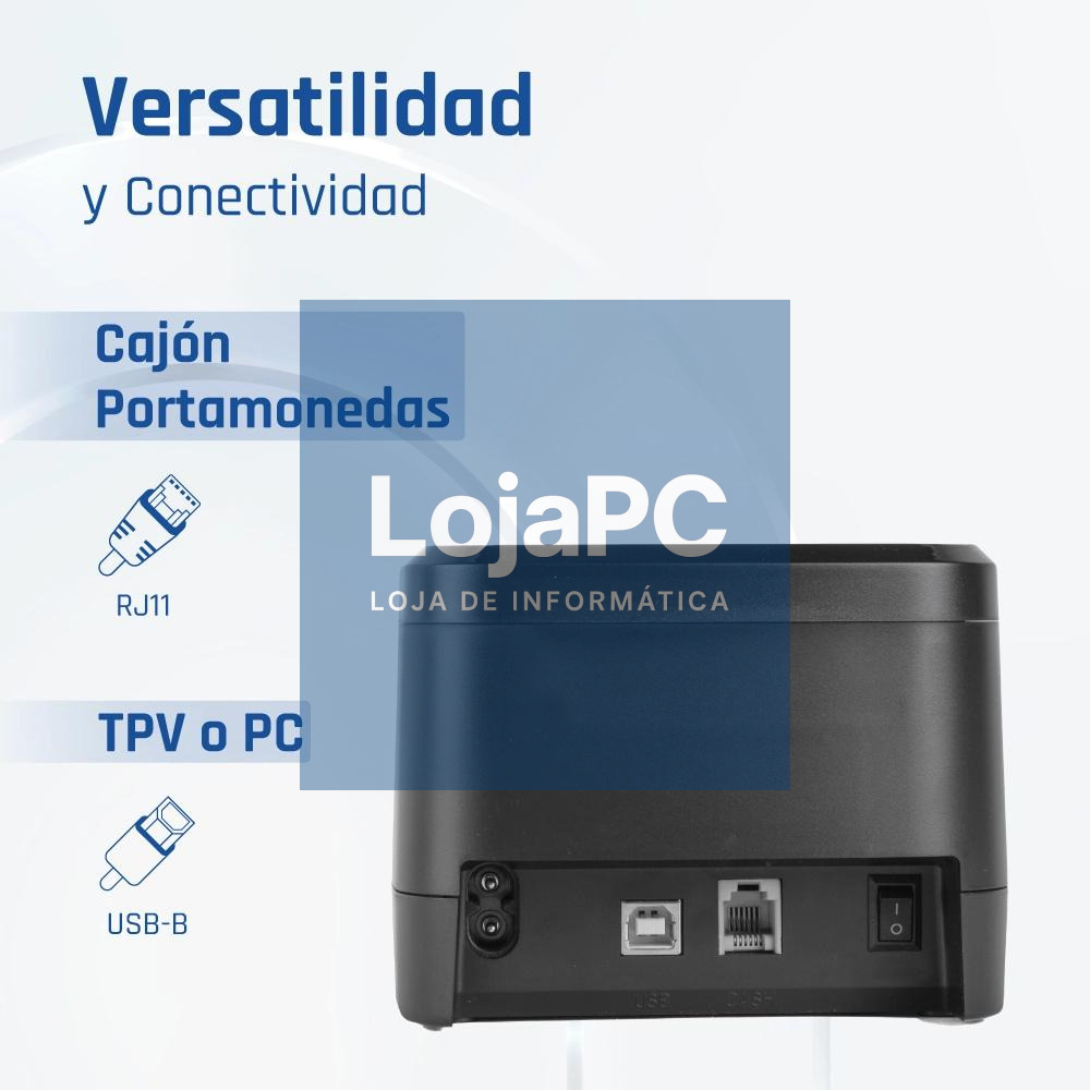 iggual Impresora térmica tickets TP EASY 58 USB+RJ — imagem 5