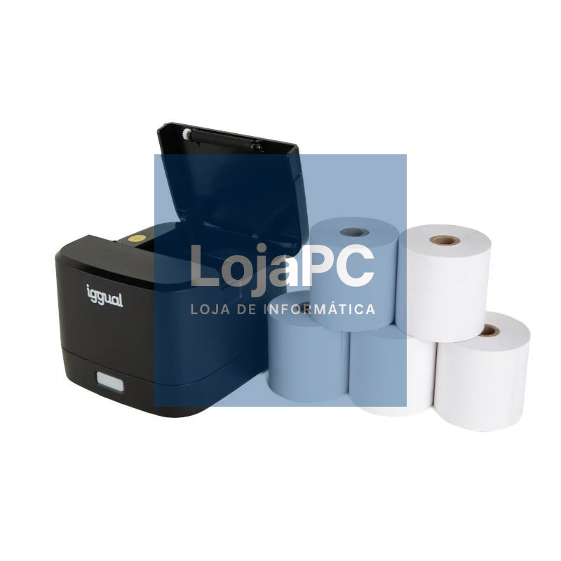 iggual Kit impresora térmica TP EASY 58 + 5 rollos — imagem 3