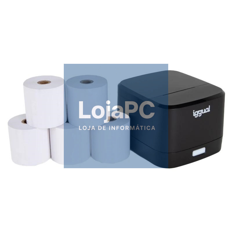 iggual Kit impresora térmica TP EASY 58 + 5 rollos