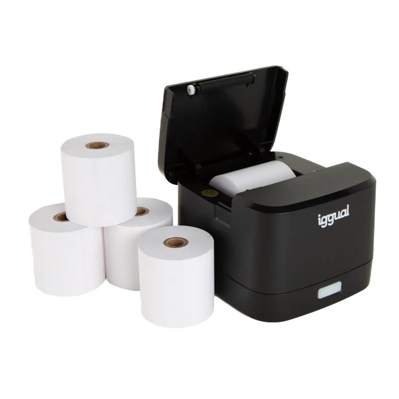 iggual Kit impresora térmica TP EASY 58 + 5 rollos — imagem 5