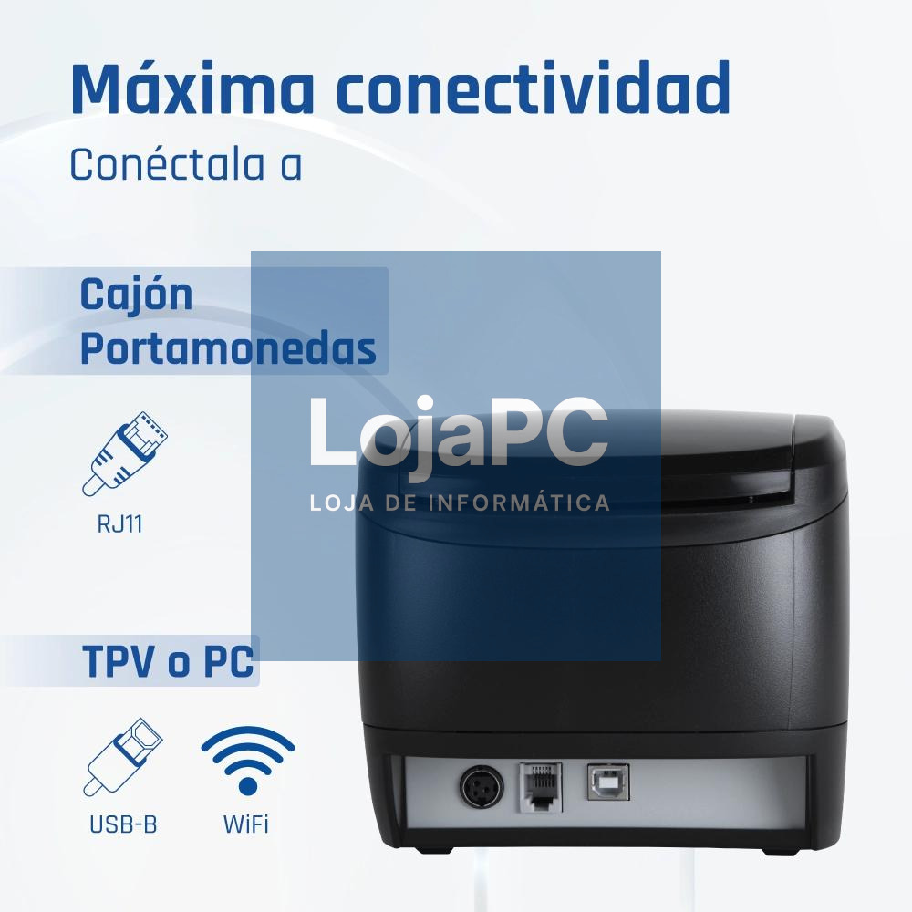 iggual Impresora térmica TP EASY 80 USB+RJ11 WiFi — imagem 5
