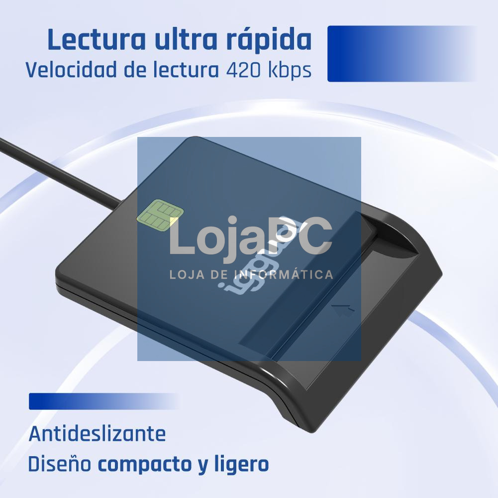 iggual Lector DNI SIP tarjetas ID USB 2.0 negro — imagem 5