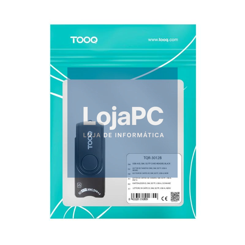 Tooq TQR-3012B Lector DNIe, SIM, SD/TF, USB-A — imagem 3
