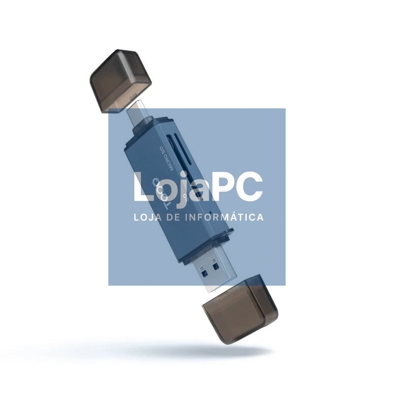 Tooq TQR-3001G Lector USB3.0 (USB-C+USB-A) SD/TF