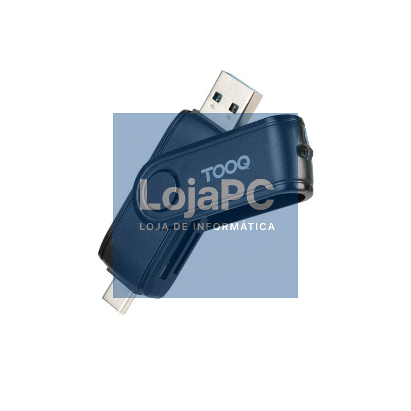Tooq TQR-3003B Lector USB-C 2.0+USB-A 3.0 SD/TF