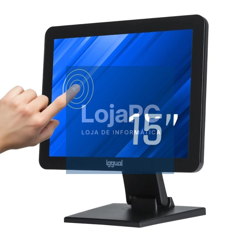 iggual Monitor táctil capacitivo 15" VGA HDMI USB