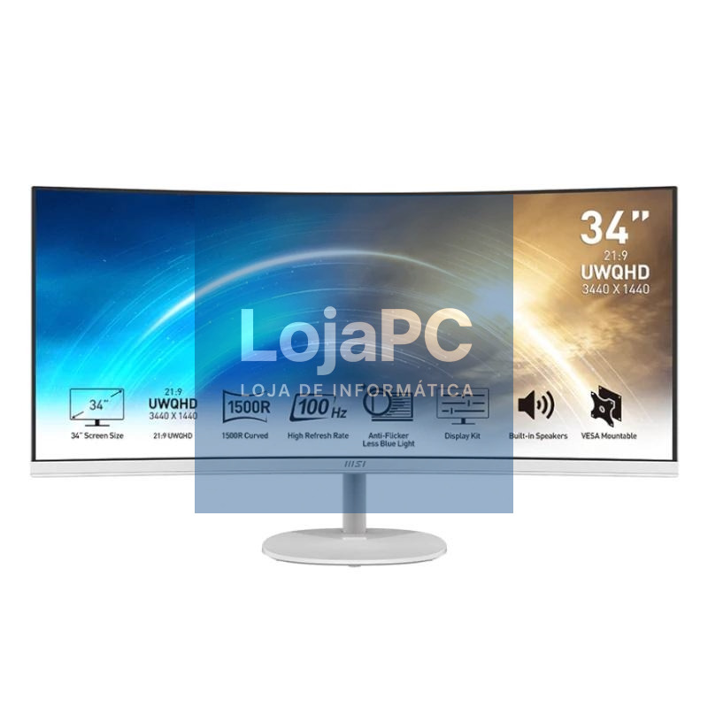 MSI MP341CQW Monitor34" UWQHD VGA HDMI MM curv