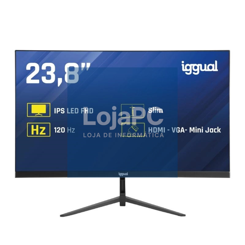 iggual Monitor 24" IPS 1ms FHD 120Hz VGA HDMI Slim