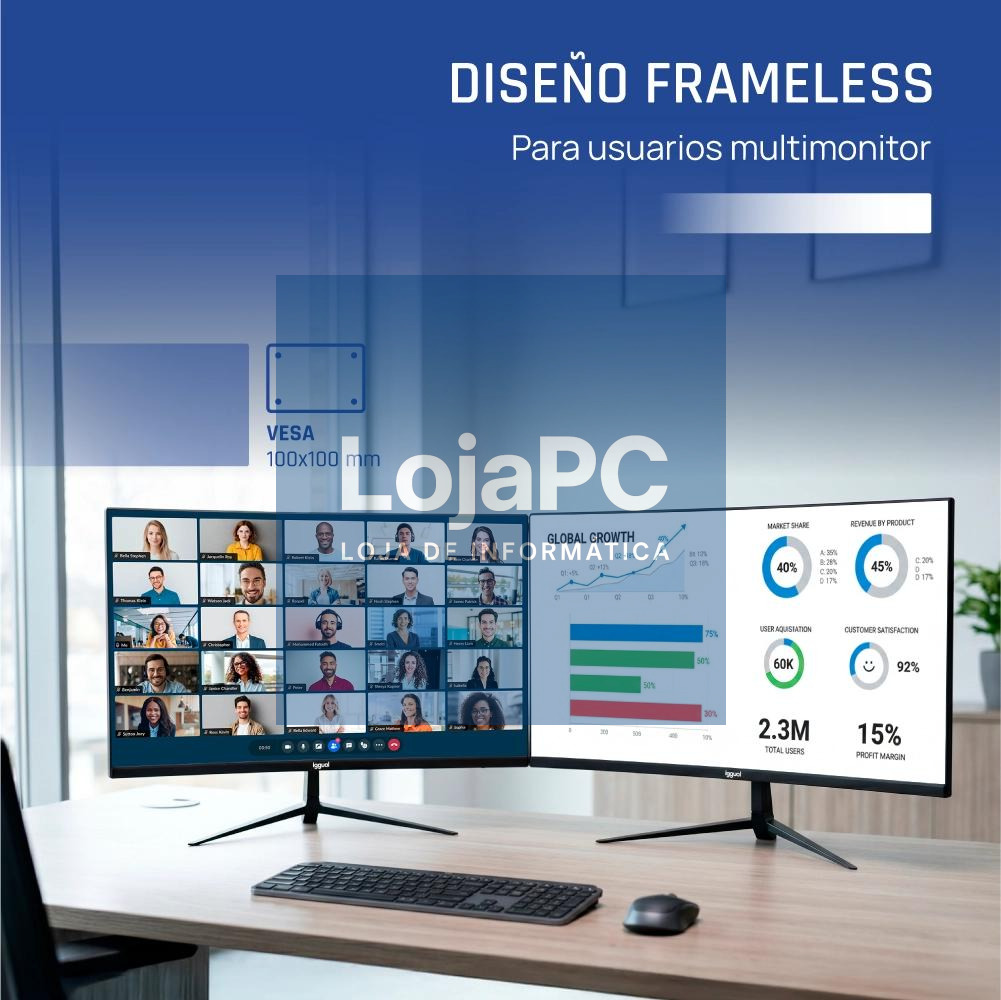 iggual Monitor 27" IPS 1ms FHD 120Hz VGA HDMI Slim — imagem 5