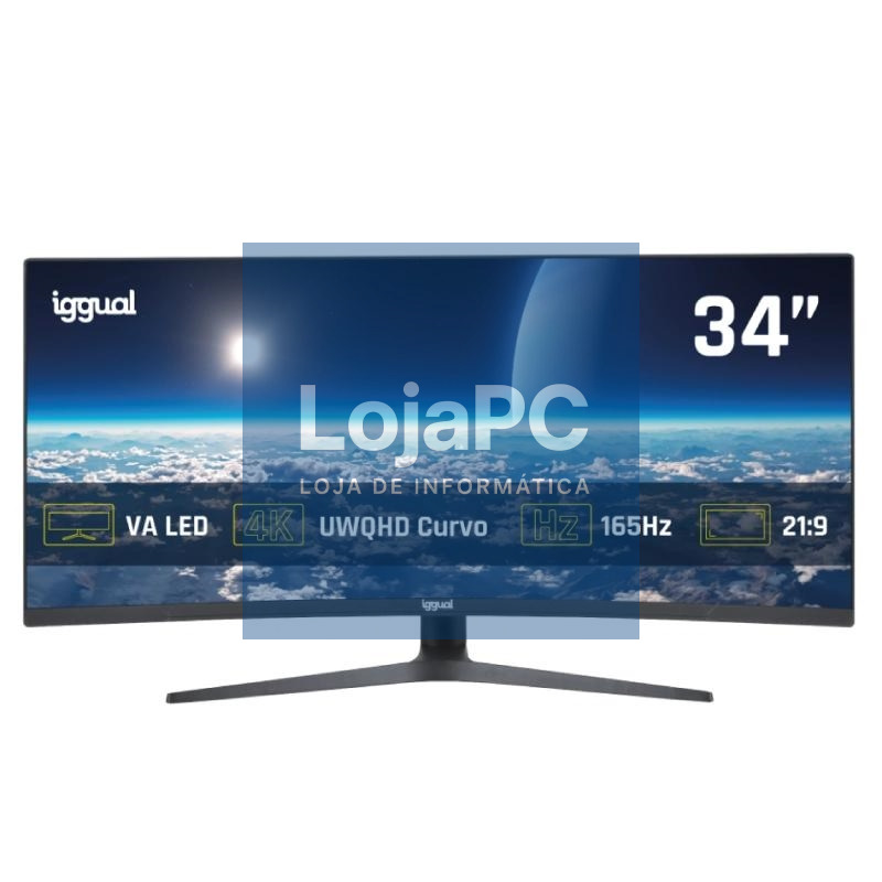 iggual Monitor 34" UWQHD 1ms 2DP 2HDMI MM AA Curvo