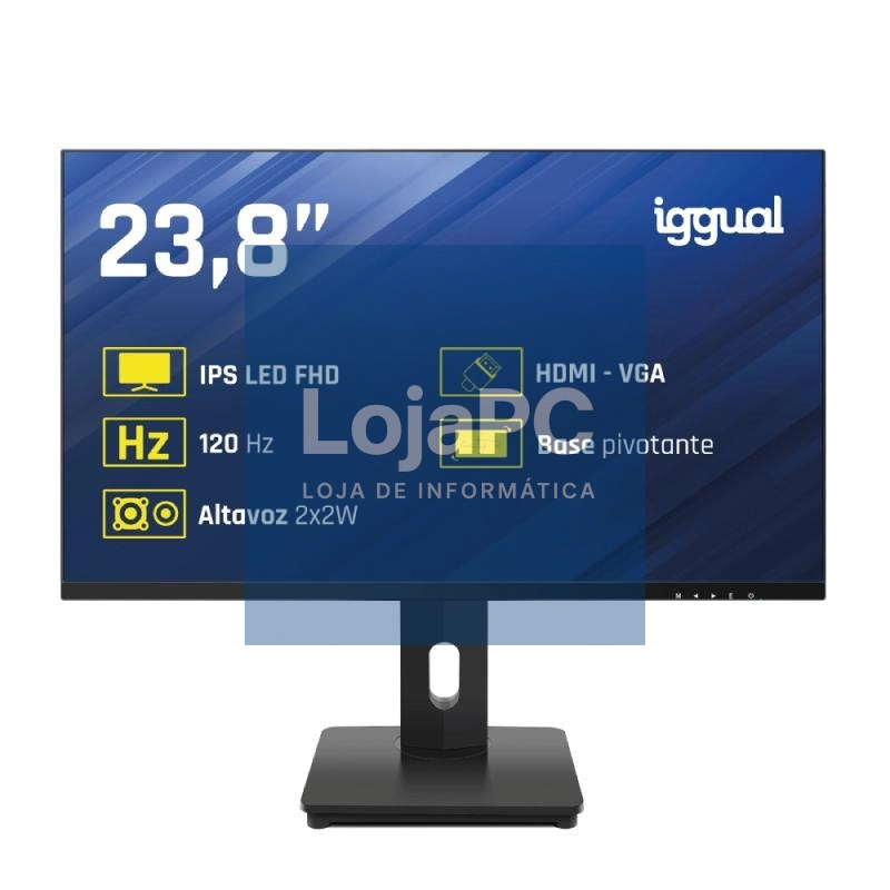 iggual Monitor 24" VGA HDMI 120Hz pivotante AA MM