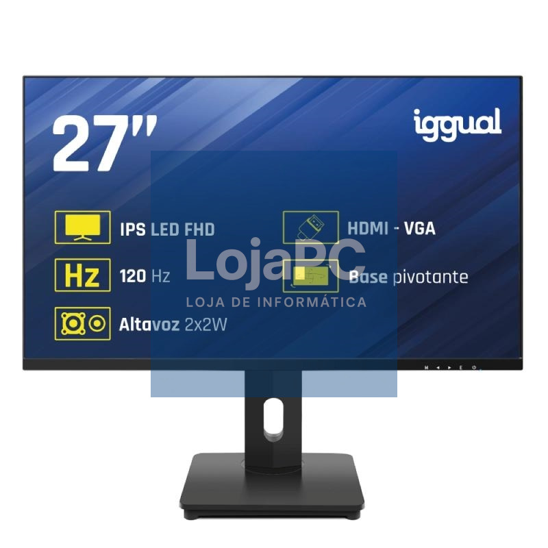 iggual Monitor 27" VGA HDMI 120Hz pivotante AA MM