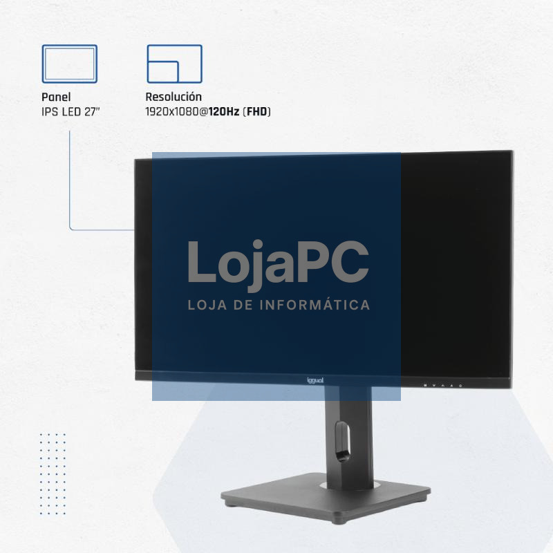 iggual Monitor 27" VGA HDMI 120Hz pivotante AA MM — imagem 3