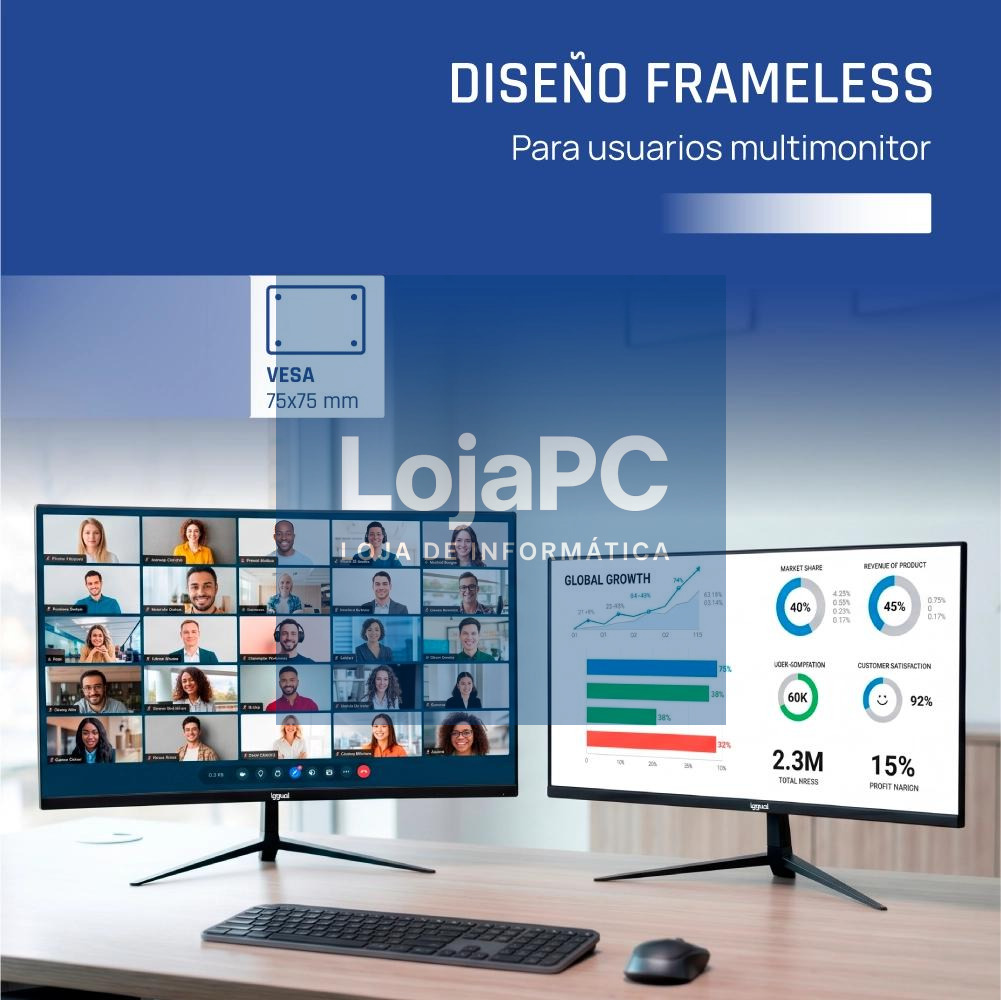 iggual Monitor 21,5" IPS 1ms FHD 120Hz VGA HDMI DP — imagem 5