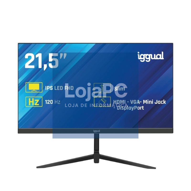 iggual Monitor 21,5" IPS 1ms FHD 120Hz VGA HDMI DP