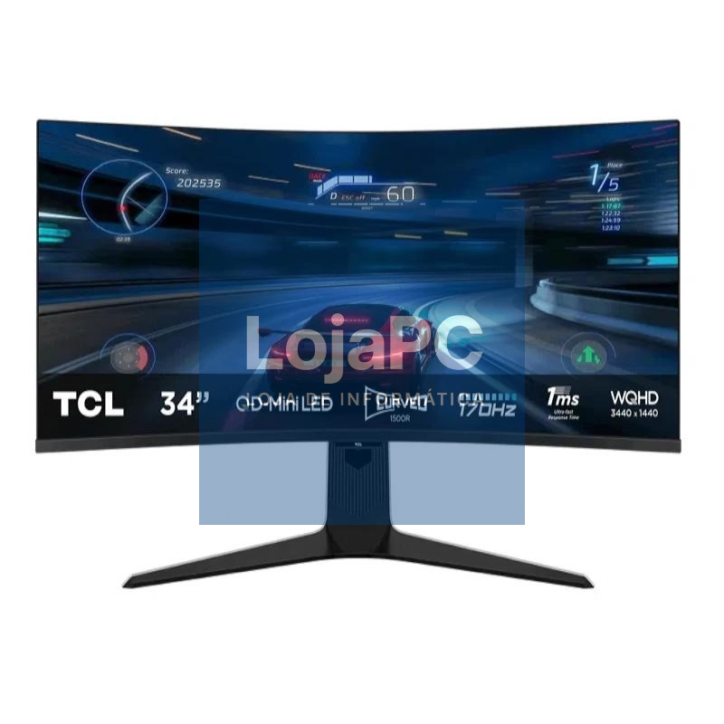 TCL 34R83Q Monitor 34" MiniLed 4K 170Hz 1ms Curv