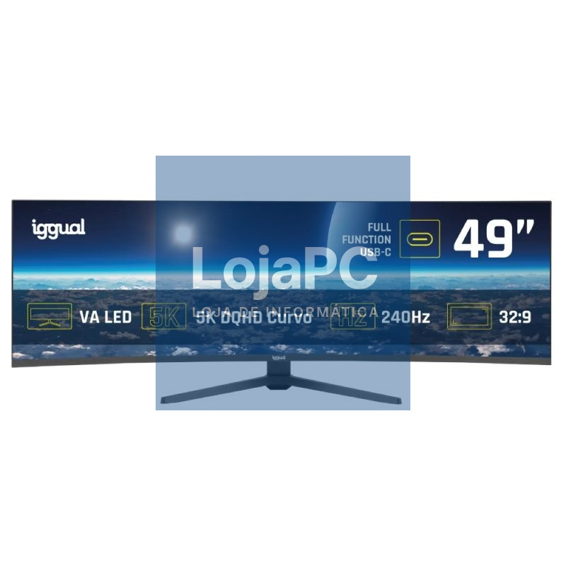 iggual Monitor 49" 5K DQHD 1ms 240Hz MM AA Curvo