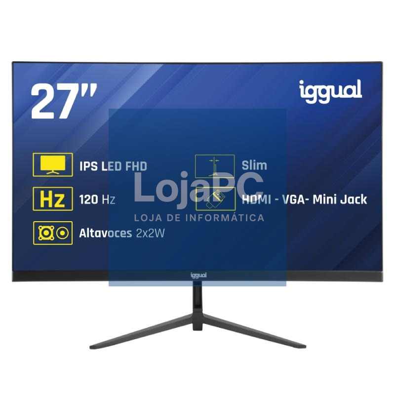 iggual Monitor 27" IPS 1ms FHD 120Hz VGA HDMI MM
