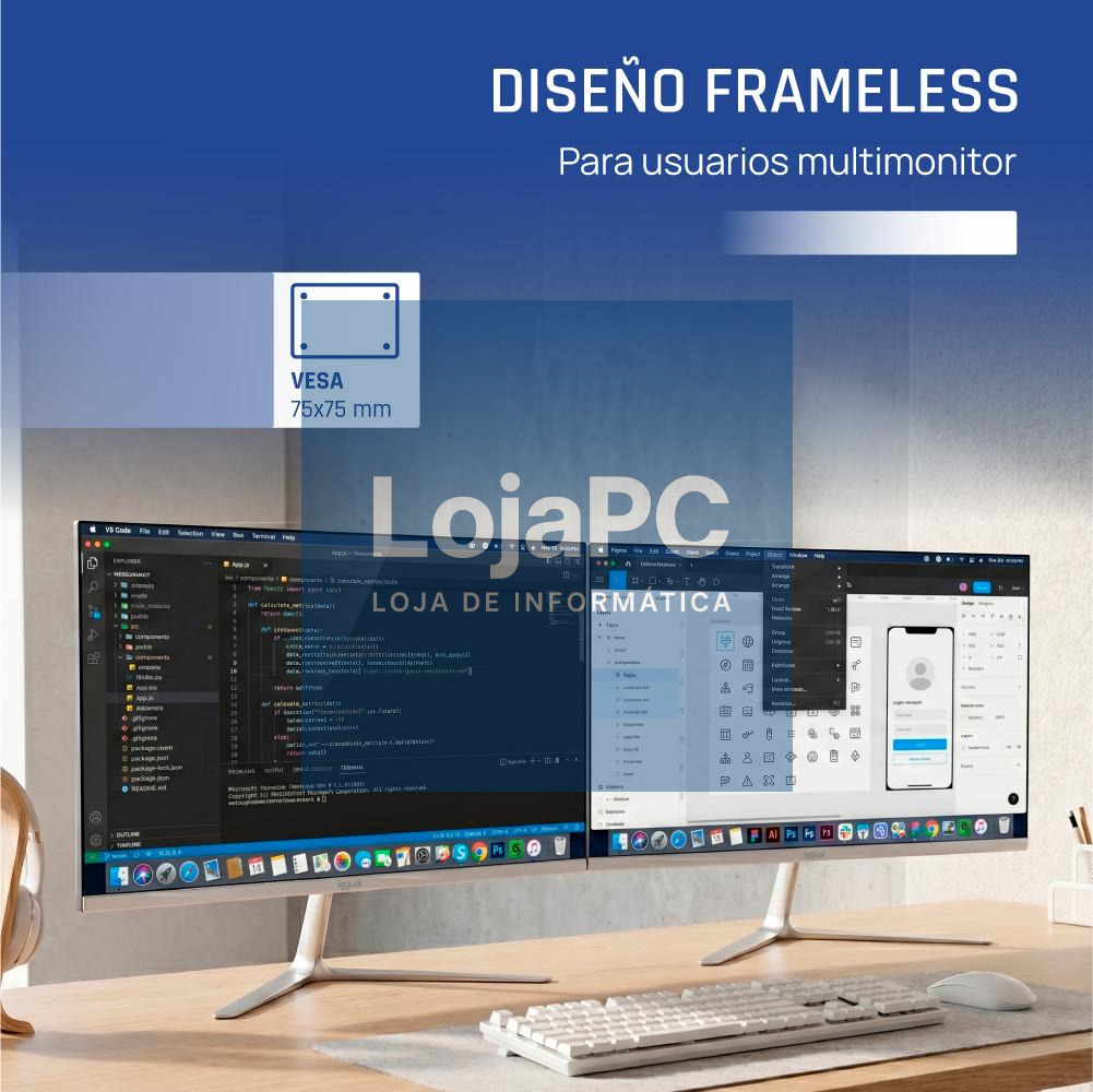 iggual Monitor 24" IPS 1ms FHD 120Hz MM blanco — imagem 3