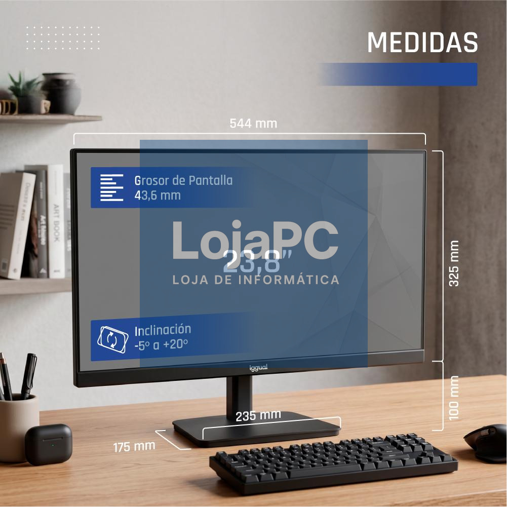 iggual Monitor 24" 120Hz 1ms MM VESA Mini PC — imagem 2