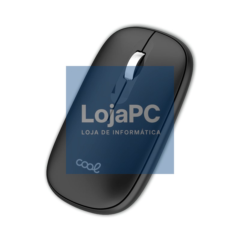 2 in 1 Wireless Silent Mouse (Bluetooth + USB Adapt.) COOL Slim Black