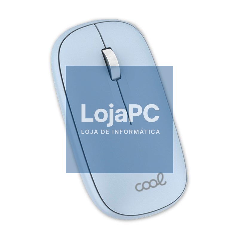2 in 1 Wireless Silent Mouse (Bluetooth + USB Adapt.) COOL Slim Blue — imagem 2