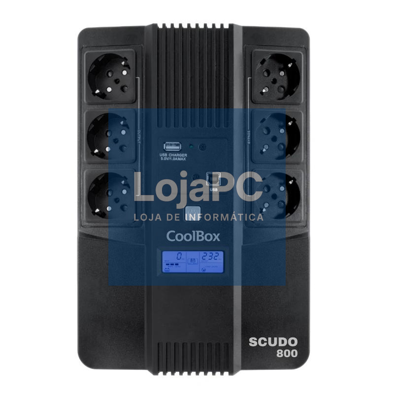 COOLBOX SAI SCUDO3 800VA/480W CON PANTALLA LCD — imagem 3
