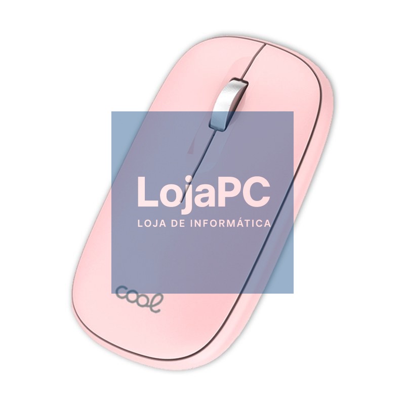 2 in 1 Wireless Silent Mouse (Bluetooth + USB Adapt.) COOL Slim Pink
