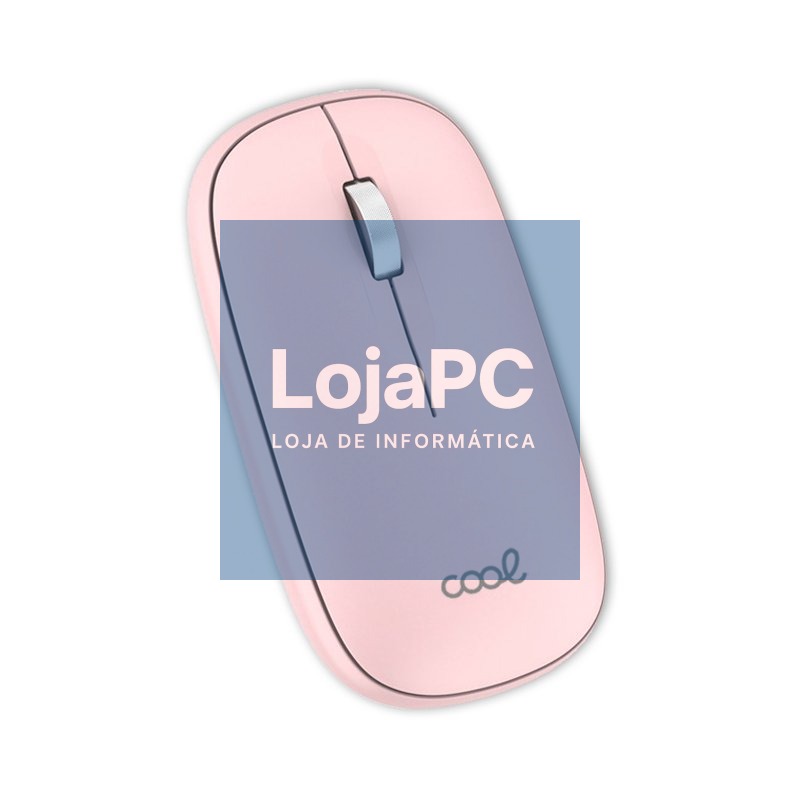 2 in 1 Wireless Silent Mouse (Bluetooth + USB Adapt.) COOL Slim Pink — imagem 3