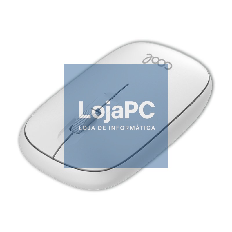 Mouse silencioso sem fio 2 em 1 (Bluetooth + USB Adapt.) COOL Slim White — imagem 3