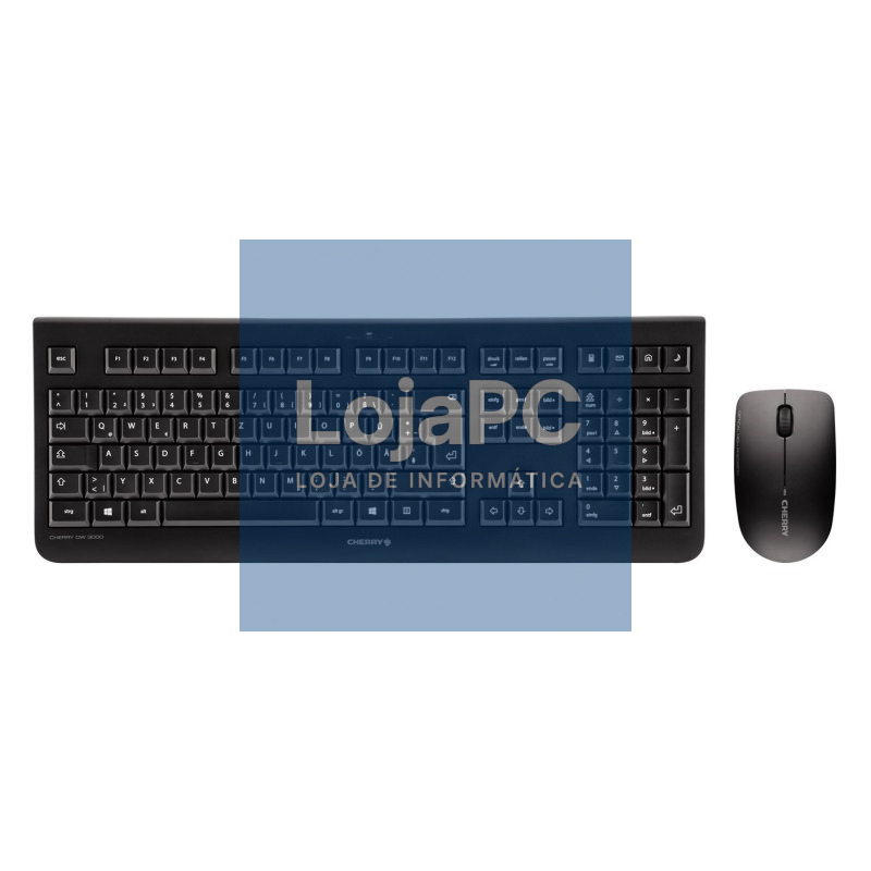 Cherry Teclado+Ratón Inalámbrico Inglés DW3000 Neg