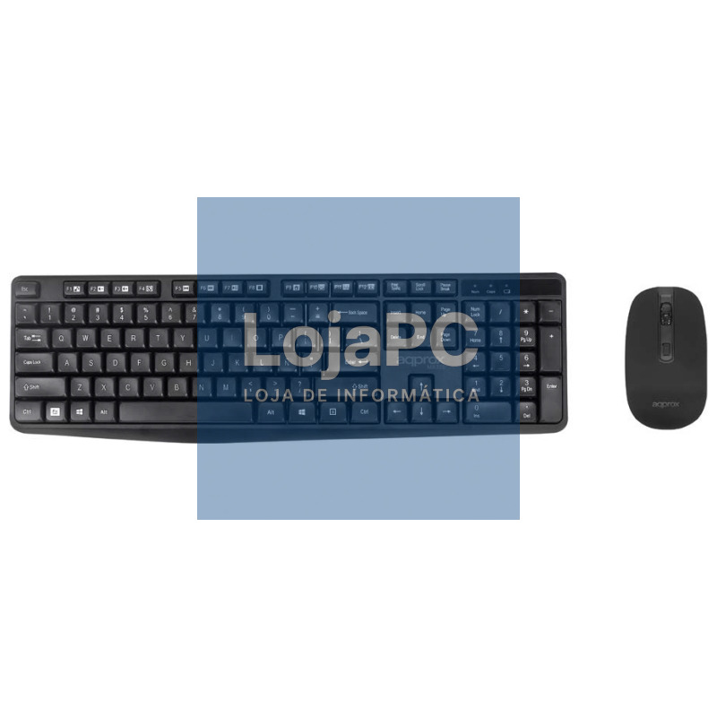 approx! MK335 Kit Teclado+Ratón 2.4GHZ Negro