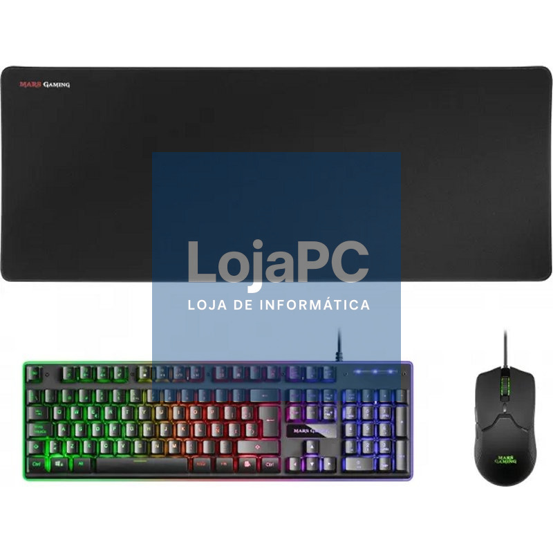 Mars Gaming Combo MCPX GAMING 3IN1 RGB Negro