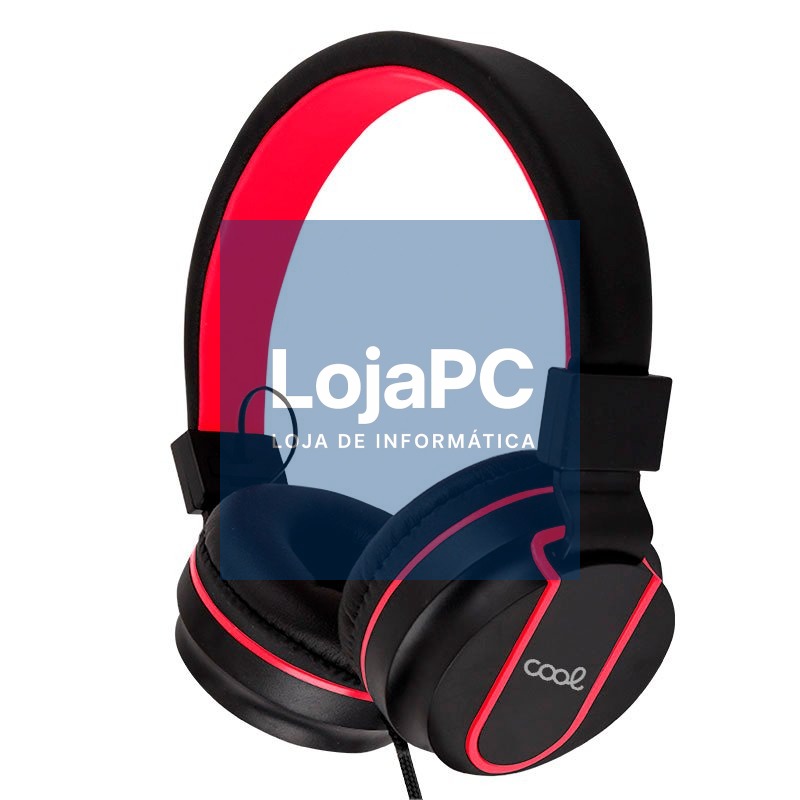 Fones de Ouvido Jack de 3,5 mm COOL Toronto Preto-Vermelho