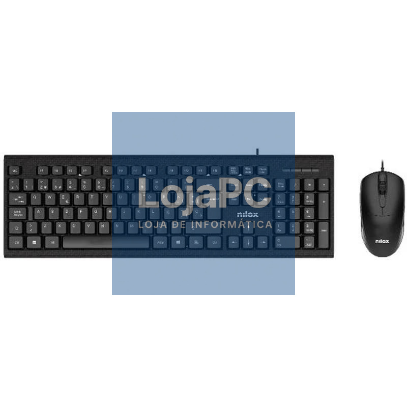NILOX Kit Teclado+raton NXKME0011 Usb NEgro