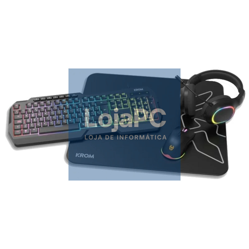 KROM KENTA PC Combo Gaming 4 en 1 RGB Negro