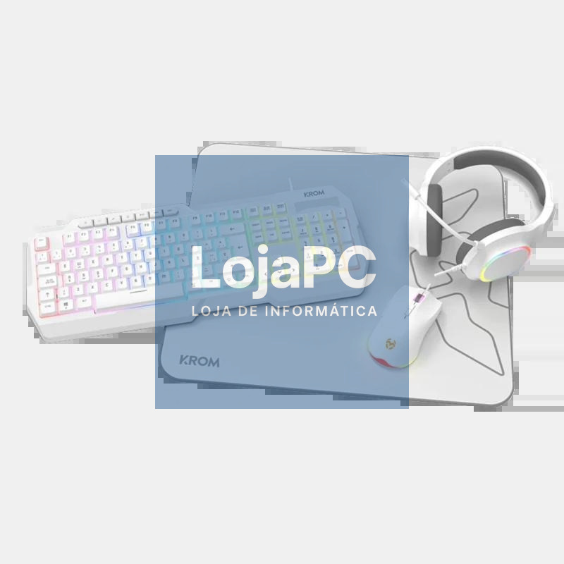 KROM KENTA PC Combo Gaming 4 en 1 RGB Blanco