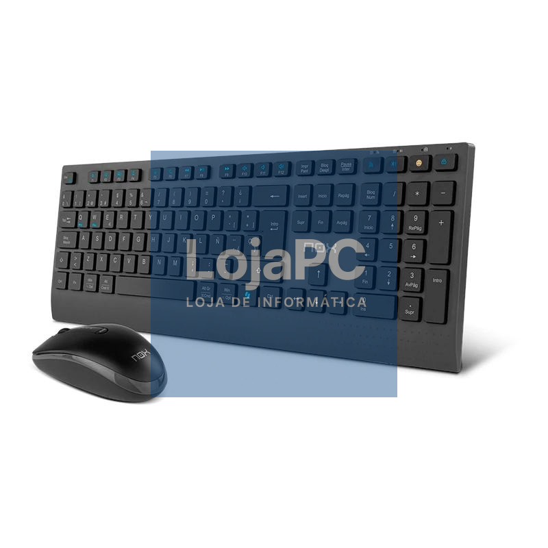 NOX LITE DUO Teclado+Ratón Inalámbrico Negro