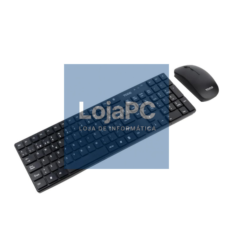 Tooq Teclado+Ratón TQKMW-3102 Slim inalámbr Negro