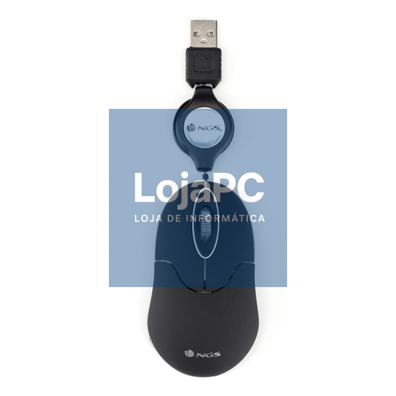 NGS Ratón Retráctil SINBLACK 1000dpi Negro