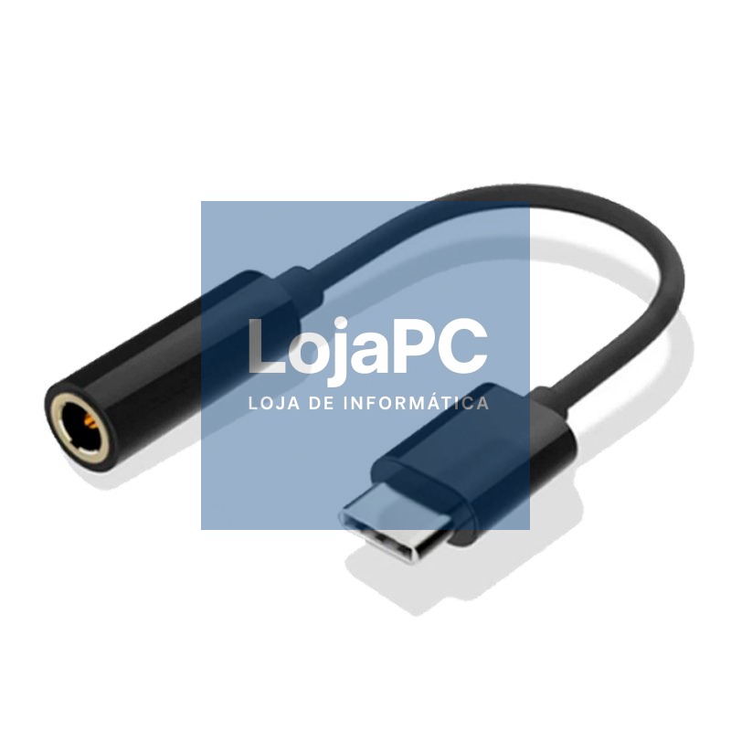 Adaptador Conector Tipo C para Jack 3,5 mm (Digital) FRIO (Universal) Preto