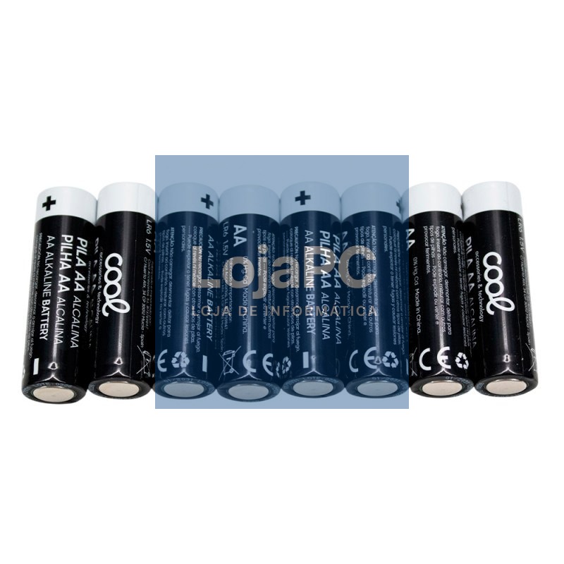Bateria alcalina AA LR6 COOL (pacote com 8 unidades) — imagem 2