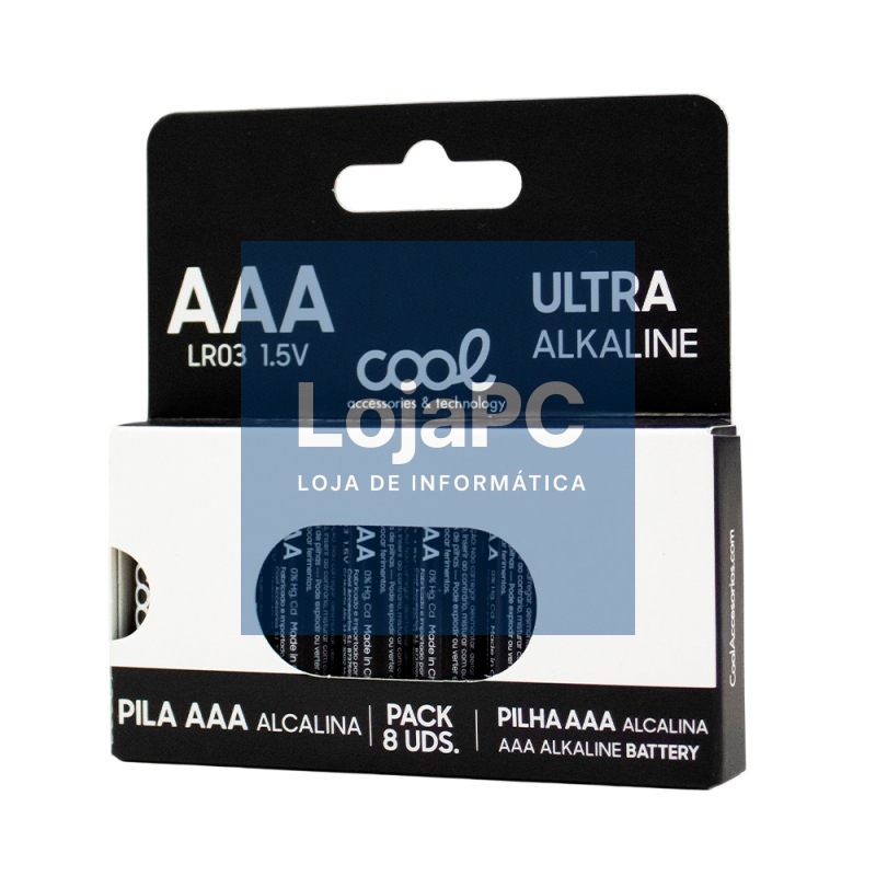 Bateria alcalina AAA LR03 COOL (Pacote 8 unidades) — imagem 4