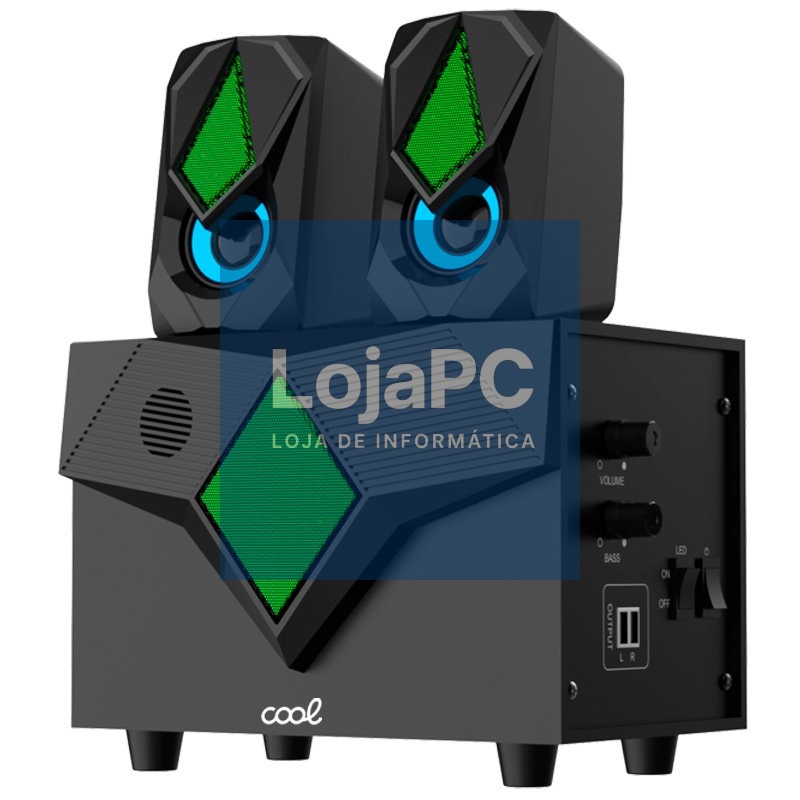 Equipamento de áudio para PC COOL Gaming LED USB 15W — imagem 2