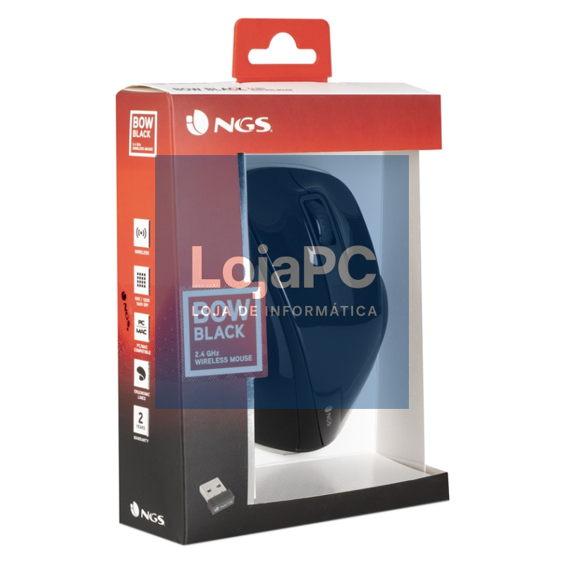 NGS Ratón Inalámbrico 2.4 GHz BOWBLACK16000DPI Neg — imagem 3