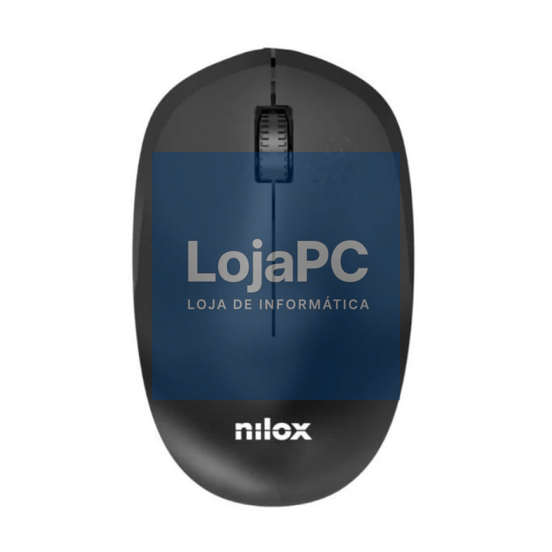 Nilox Ratón Wireless, 1000 DPI, 3 botones, Negro